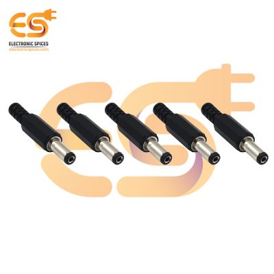 5.5mm Male Plug DC Power Connector Pack of 5